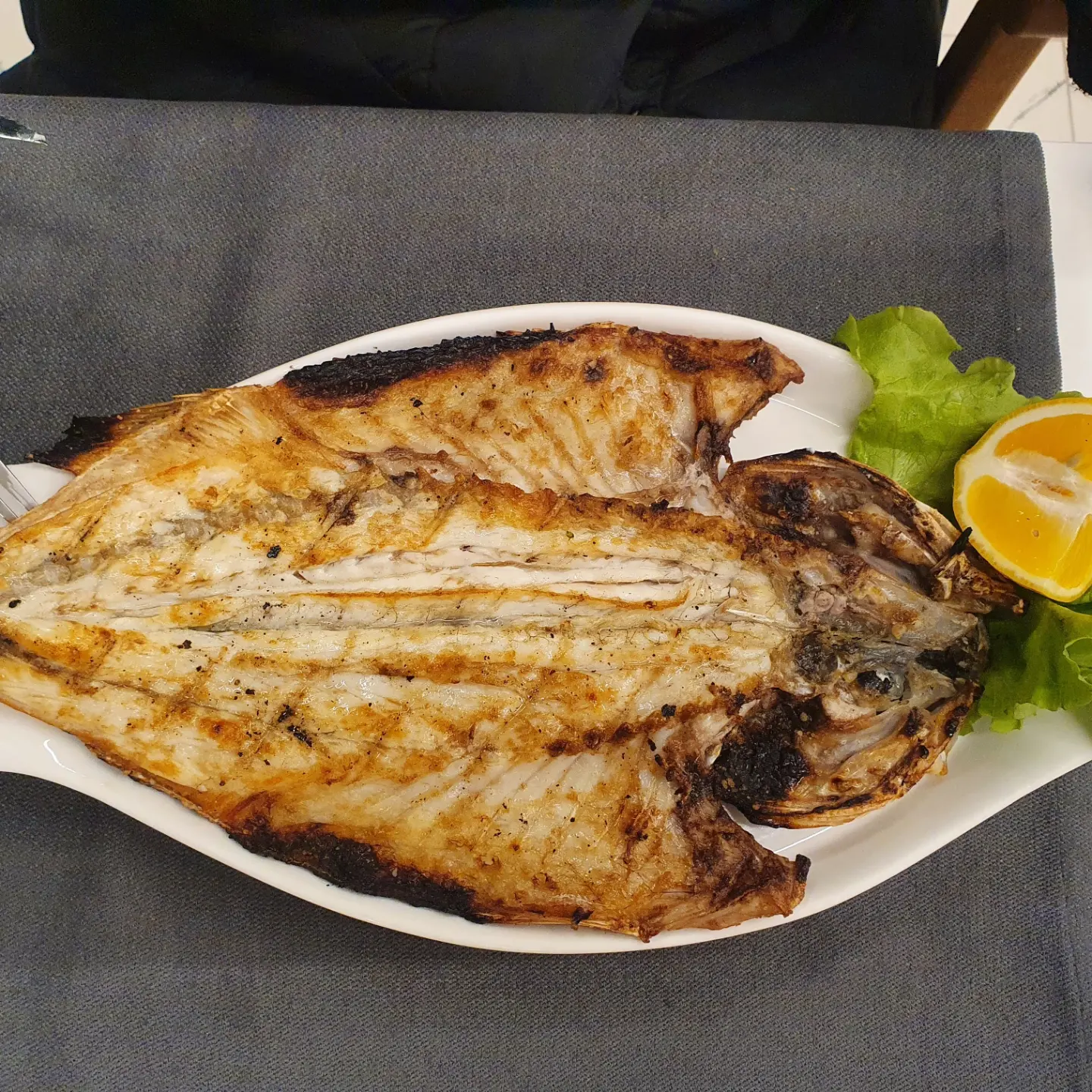 Grilled sea bream